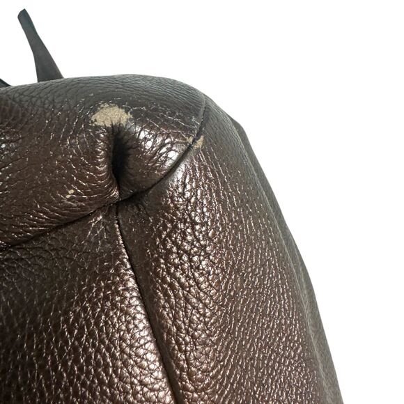 Coach Madison Phoebe Pebbled Leather 3 Compartment Purple Brown Shoulder Bag - Picture 10 of 11